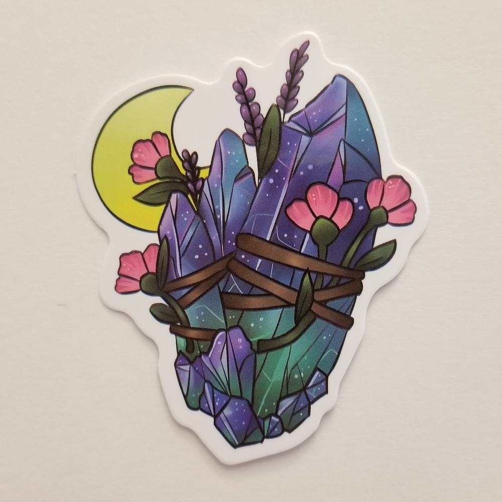 10/$10 Crystals & Moon Sticker